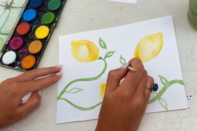 1 Hour Watercolor Workshop in Parikia Paros! - The Gallery and Surroundings