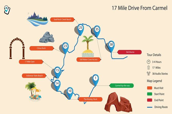 17-Mile Drive Self-Guided Audio Tour from Monterey & Carmel - What to Expect on the Route