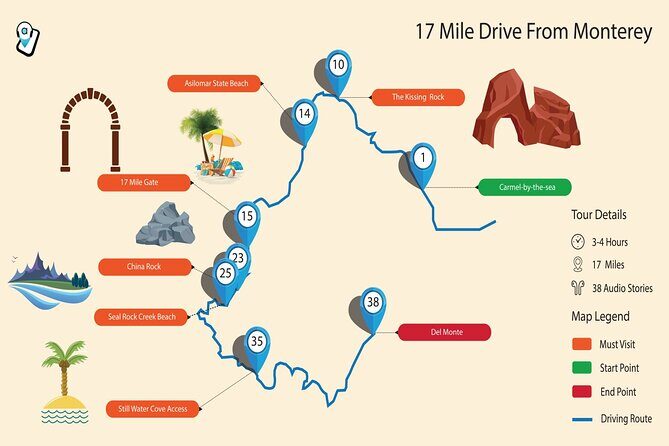 17-Mile Drive Self-Guided Audio Tour from Monterey & Carmel - FAQs