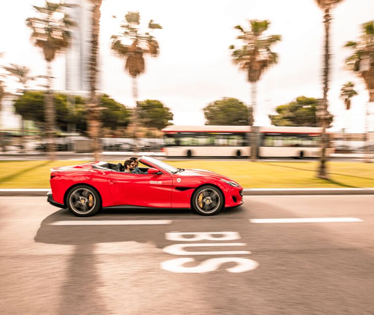 20-minute Barceloneta Beach Supercar City Tour - Key Points