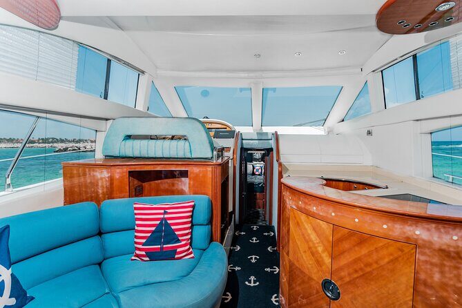 8-Hour Private 50' Azimut 2-Stop Tour to Cozumel Beach w/Food, Drinks & Snorkel - Key Points
