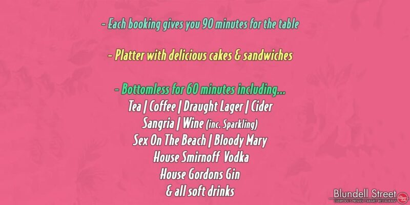 Afternoon Tea at Blundells Supper Club (Liverpool) - Key Points