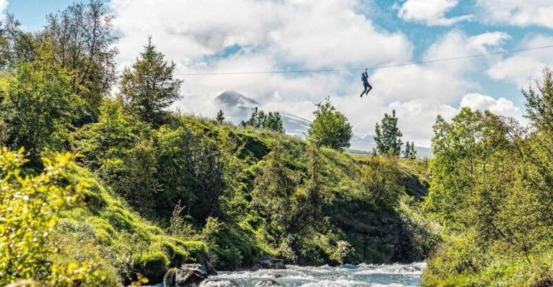 Akureyri: Zipline Tour - The scenery and the thrill