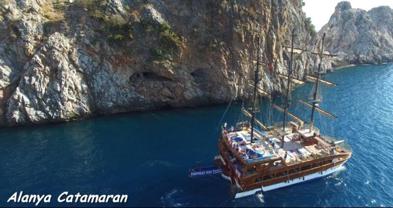 Alanya Catamaran Boat Trip with Swim Stops & Sunbathing - Key Points