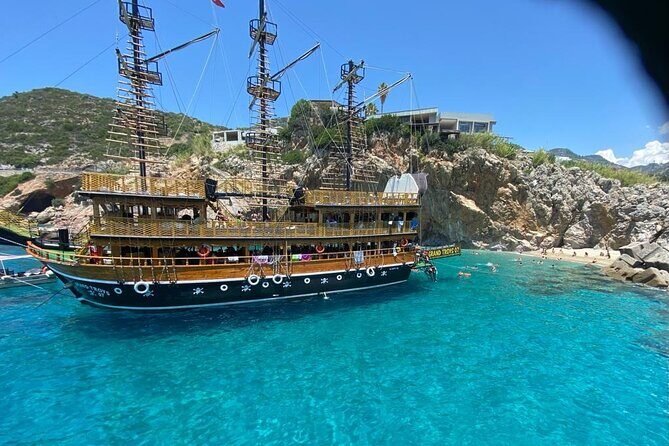 Alanya Grand Pirate Boat Tour with Lunch, Soft Drinks & Transfer - Key Points