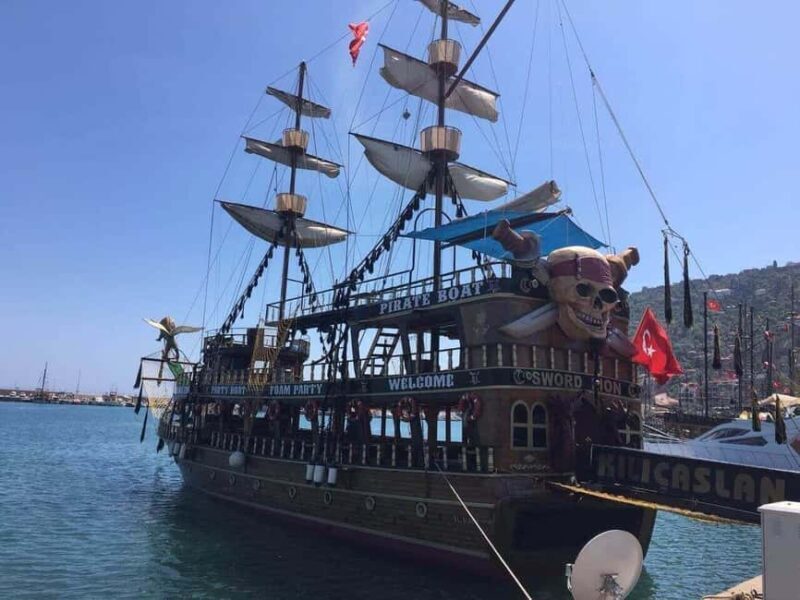 Alanya: Pirate Cruise with Shows, Lunch & Swim Stops - The Itinerary in Detail