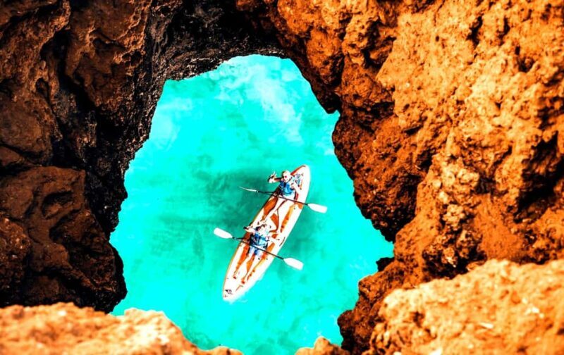 Albufeira: Hidden Beaches & Cliffs Guided Kayak Cave Tour - Key Points