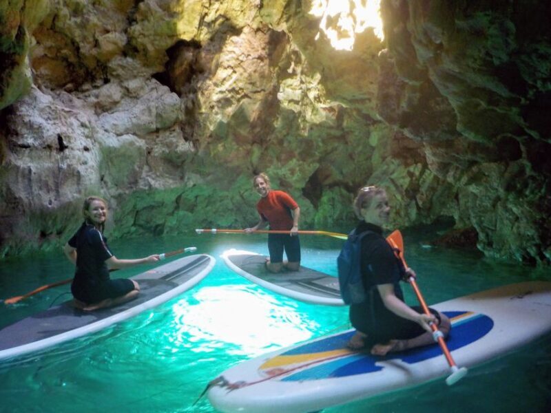 Algarve: Stand Up Paddle Tour w/ Snorkeling to Ingrina Caves - Cliff Jumping and Swimming