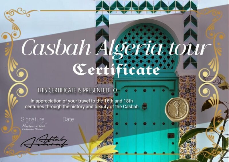 Algeria : Casbah tour with lunch ( +certificat ) - What to Expect from the Tour