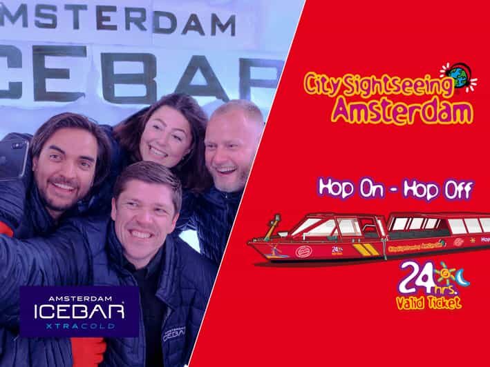 Amsterdam: 24-Hour Hop-On Hop-Off Boat and XtraCold Icebar - Key Points