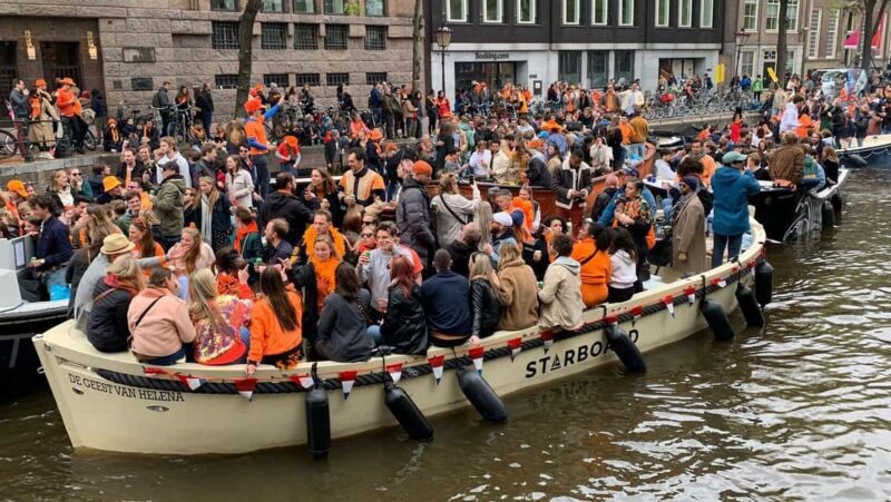Amsterdam: 3 Hour Kings Day Boat Party with Unlimited Drinks - Key Points