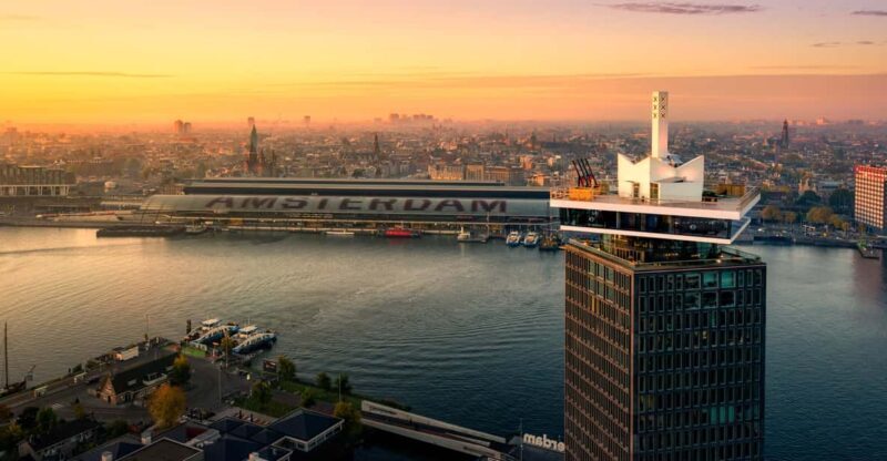 Amsterdam: A'DAM Lookout Entry Ticket with Burger - Key Points