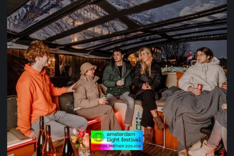 Amsterdam: Light Festival Cruise + Drinks & Snack option - Key Points