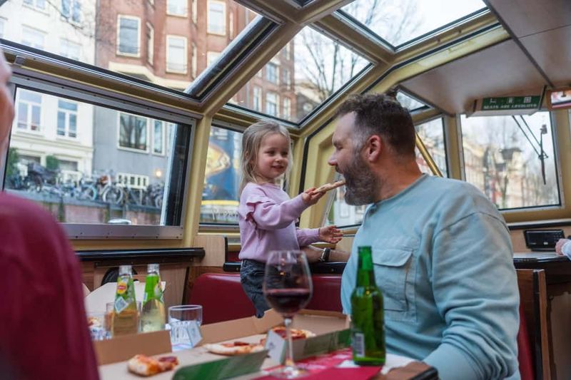 Amsterdam: Original Pizza Dinner Cruise + Unlimited Drinks - The canal route: UNESCO-listed Canal Belt scenes from the water