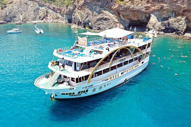 Antalya Mega Star Yacht Tour with Lunch, Foam Party & Transfer - Key Points