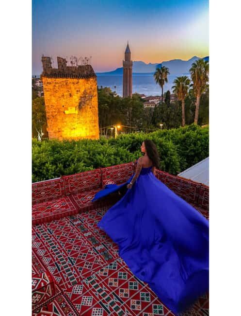 Antalya: Rooftop Photoshoot with Flying Dresses - The Sum Up