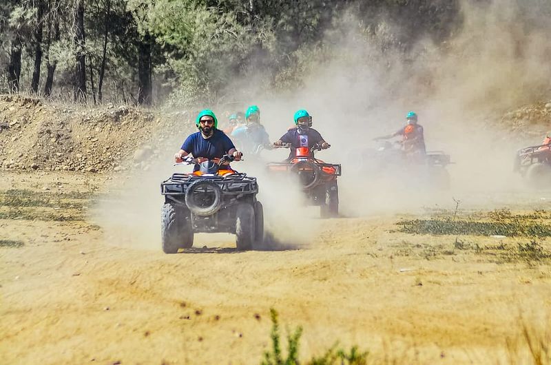 Antalya: Ziplining, Rafting, Jeep Tour & Quad Safari w/Lunch - The zip line moment: short flight, big payoff