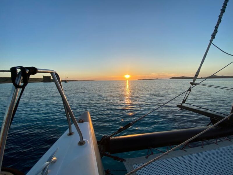 aperitifs at sunset on the Stintino catamaran burianaCharter - Who It’s Best For
