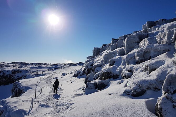 Arctic Fox Travel Dettifoss lake Mývatn winter private super jeep tour - Stop 2: Lake Mývatn