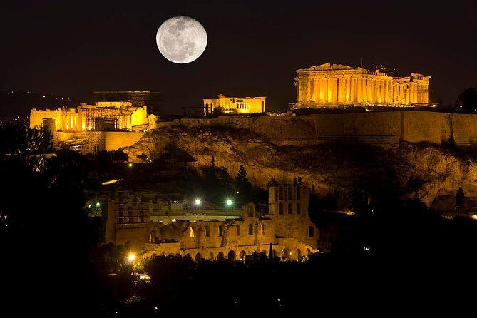 Athens By Night Driving Tour (Highlights) , and Dinner time - The Stops in Detail