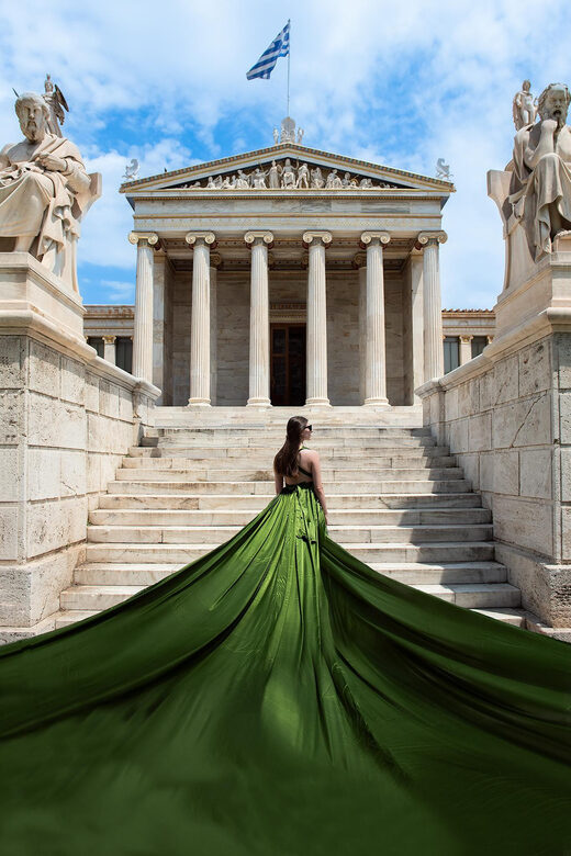 Athens Flying Dress Photoshoot - In The Sum Up