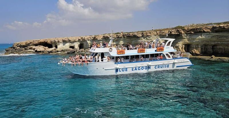 Ayia Napa: Blue Lagoon & Turtle Cruise with Optional Lunch - The First Leg: Ayia Napa Sea Caves, Then Cape Greco Views