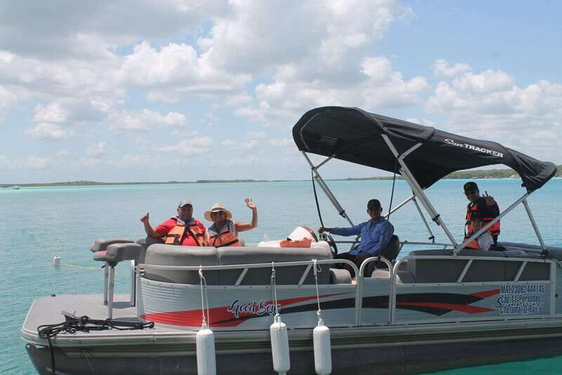 Bacalar: Lake of Seven Colors Pontoon Tour with Fruit - Key Points