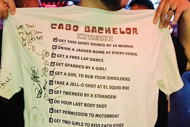 Bachelor Crawl- Cabo San Lucas- Free T-Shirt party checklist - An Honest Look at the Cabo Bachelor Crawl