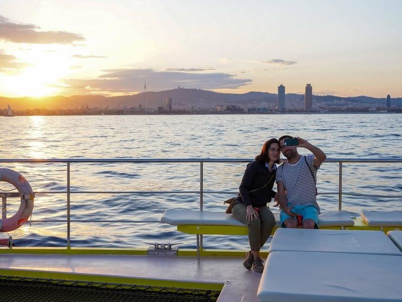 Barcelona: Daytime or Sunset Catamaran Cruise with Music - Onboard Bar, Drinks, and Snacks: What to Expect for Spending