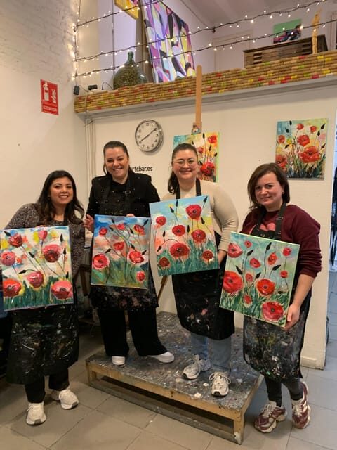 Barcelona: Learn to paint, sip wine, enjoy snacks & music - Barcelona: Learn to paint, sip wine, enjoy snacks & music — a fun, social art experience