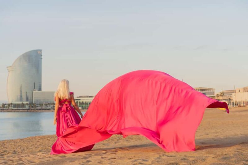 Barcelona: Magic Pink Flying Dress Photoshoot - What is the Barcelona Pink Flying Dress Photoshoot?