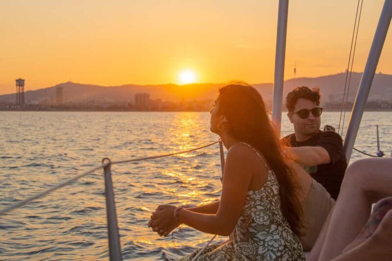Barcelona: Sailing boat ride with sunset, wine and snacks - A Closer Look at the Experience