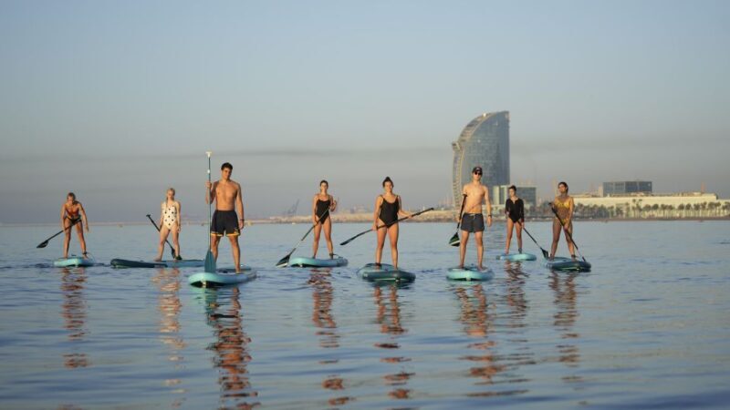 Barcelona: Sunrise Paddleboarding with Instructor and Photos - The Itinerary in Detail