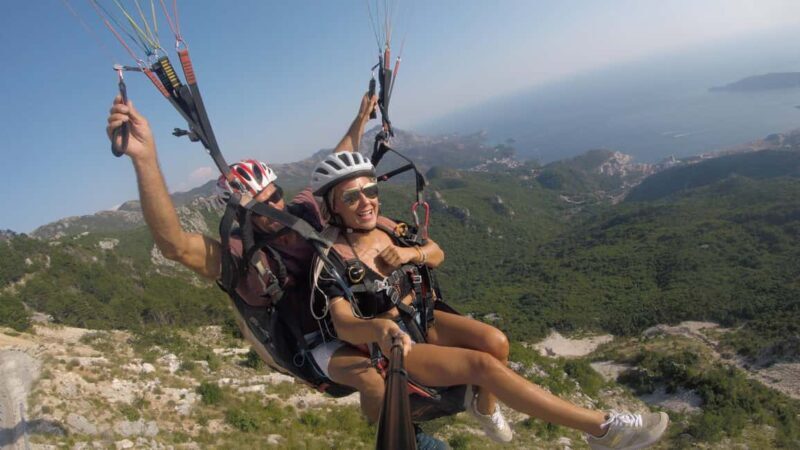 Becici: Panoramic and Adrenaline Tandem Paragliding Flight - Key Points