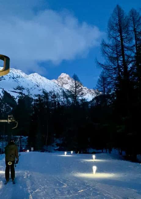Beginner's night ski lesson - Argentière - Getting a Feel for the Experience