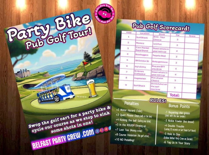 Belfast: 2-Hour Pub Golf Tour on Party Bike - What’s Included and What’s Extra