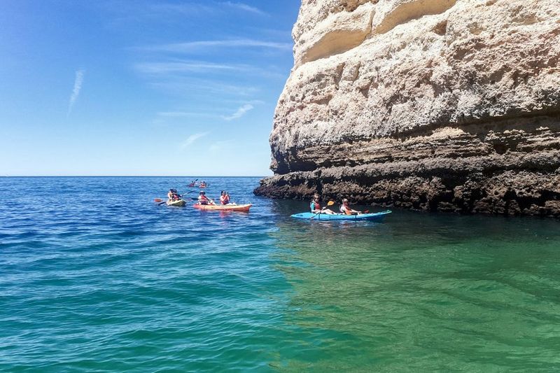 Benagil: Benagil Caves and Secret Spots Guided Kayaking Tour - The briefing that matters: learning kayak technique before cave time