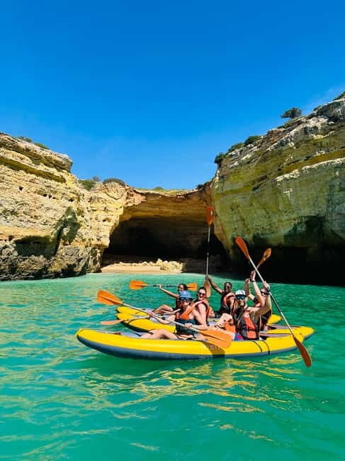 Benagil: Guided Kayak Tour inside caves and Praia da Marinha - FAQs