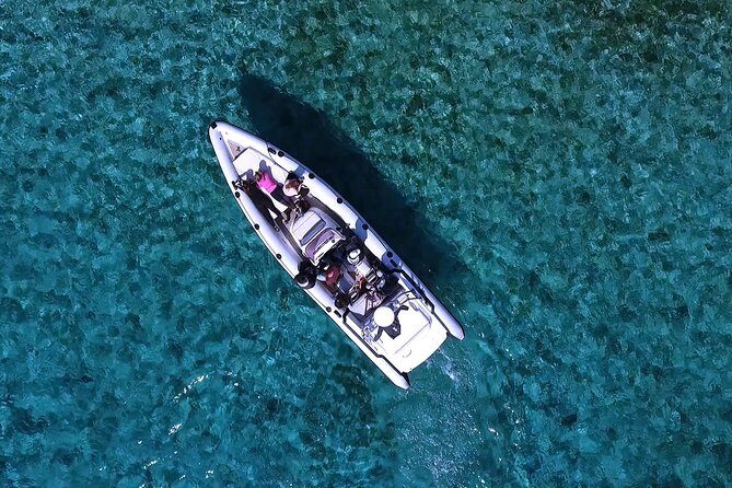Blue Lagoon and Trogir town half day - private speed boat tour from Split - Stop 1: The Blue Lagoon at Krknjasi Bay