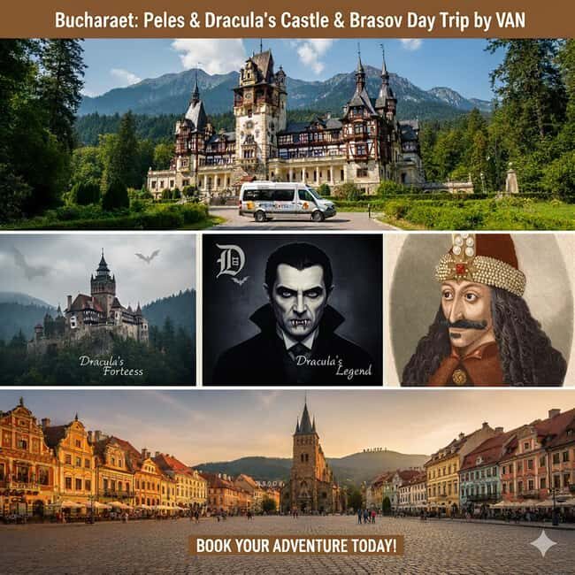 Bucharest: Peles & Dracula's Castle & Brasov Day Trip by VAN - Exploring Romania’s Castles and Medieval Towns: A Guide to the Bucharest: Peles & Draculas Castle & Brasov Day Trip by VAN