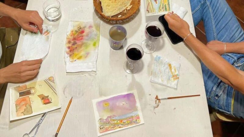 Cagliari: Watercolor Painting Workshop with Aperitif - The Experience in Detail