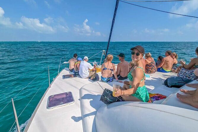 Cancún Private Catamaran with Snorkel and Open Bar - Relaxation and Refreshments on Deck
