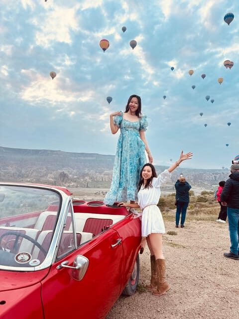 Cappadocia: Hot Air Balloon Watching Tour with Classic Car - The itinerary and stops explained