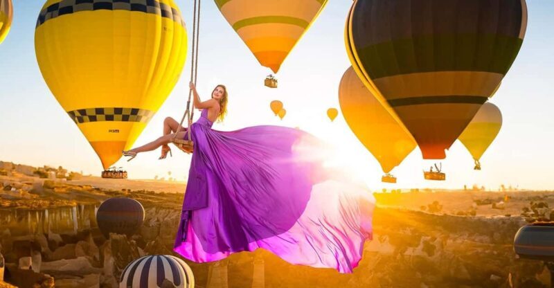 Cappadocia: Taking photo with Swing at hot air balloon view - What the Price Gets You