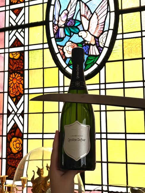 Caroline Dufour Champagne Sabrage in Reims - Cuvée Blanc de Blancs - The Practicalities