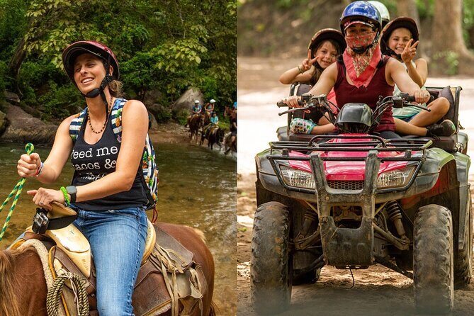 Combo Horseback Riding in Vallarta with ATV and Ziplines. - Key Points