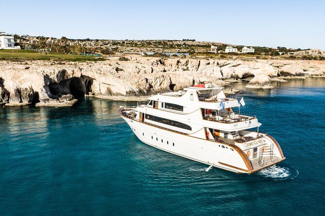 Cruise with lunch & Swimming Stops on Ayia Napa's biggest boat - Key Points