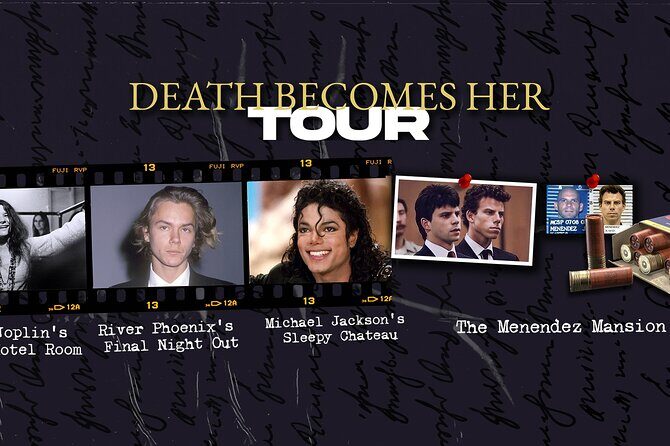 Death Becomes Her Funeral Limo Tour of Los Angeles - Key Points