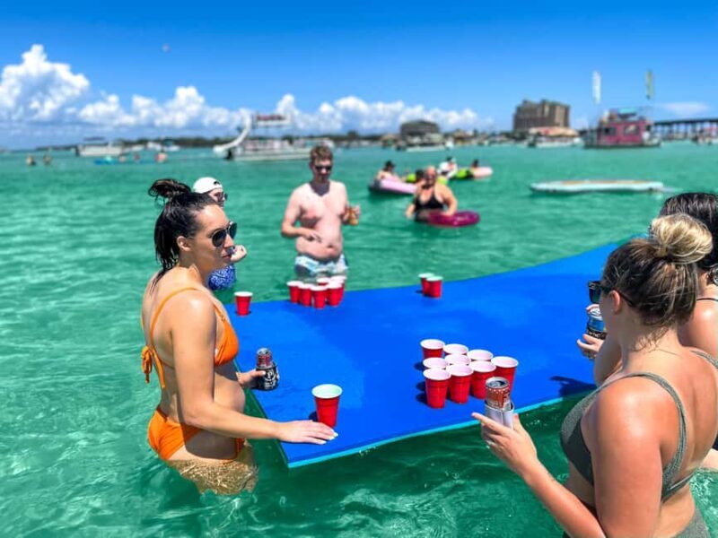 Destin: Crab Island Tiki Boat Cruise with Captain - Key Points