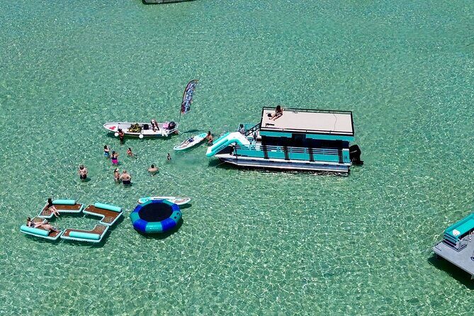 Destin: Luxury Crab Island Pontoon Charter w/ Restroom (Up to 18) - Key Points